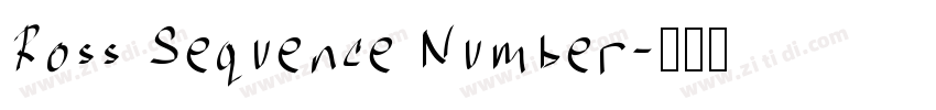Ross Sequence Number字体转换
